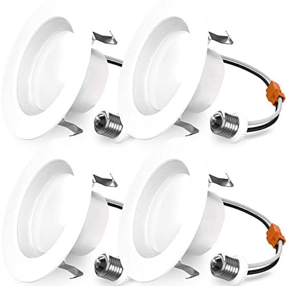 Sunco 4 Pack 4 Inch Retrofit LED Recessed Light, 11W=60W, 4000K Cool White