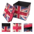 thumbnail image 2 of Miangastore Tabouret de Rangement Drapeau Britannique Pliant Ottoman de Rangement pour Salon Chambre, 2 of 8