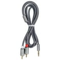 thumbnail image 1 of RCA Adapter Cable,3.5mm Jack to 2 Audio Cable RCA Audio Adapter Cable Smart Functionality, 1 of 14