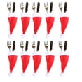 thumbnail image 2 of Christmas Hat Cap Tableware Cutlery Tableware Cutlery Silverware Holder Pockets Spoon Dinner Case Box Decoration Fork Wweixi, 2 of 5