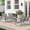Gray, variant on Junkai 4-Piece Breathable Textilene Outdoor Conversation Sets with Loveseat and Chairs, Gray