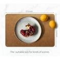 thumbnail image 5 of RENMTURE Faux Leather Placemats,Cup mat,Non-Slip, for Kitchen Dining Table,Conference,Restaurant,Coffee Shop (Walnut Brown, Rectangle)_Gift Of G, 5 of 5