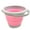 Gray/Pink, variant on SAMMART Collapsible Plastic Bucket - Foldable Round Tub - Portable Fishing Water Pail - Space Saving Outdoor Waterpot, size 27cm dia
