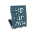 thumbnail image 3 of Sip N Dip Novelty Sign, Metal Wall Decor - 10x14 inches, 3 of 4