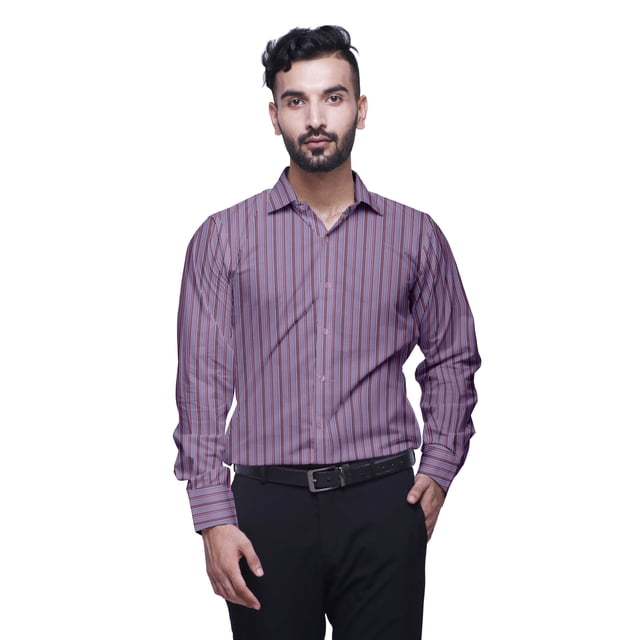 BESTMAN Chemises en Coton Imprimées pour Hommes Chemise Formelle à Manches Longues pour Garçon