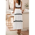 thumbnail image 6 of Women'S Summer 2 Piece Beach Outfit Casual Sleeveless Cropped Tank Top High Waisted Maxi Skirt Set White XL, 6 of 7