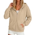 thumbnail image 2 of Perfectbot Women's Zip Up Hoodie Long Sleeve Fall Winter Sweatshirt Jacket with Pockets Casual Outerwear, 2 of 9