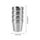 thumbnail image 3 of Tazas Taza plegable de acero inoxidable Taza portátil de alta temperatura para acampar Taza de té de viaje Taza de agua para exteriores Juego de cuatro piezas taza taza, 3 of 9