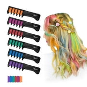 Maydear Temporary Hair Chalk Combs, Washable & Non-Toxic Hair Color Set 6-Pack