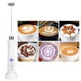 thumbnail image 2 of Batidor de huevos eléctrico portátil USB, espumador de leche, agitador de café, mezclador, utensilios de cocina, color blanco, 2 of 14