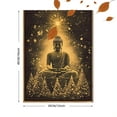 thumbnail image 3 of Golden Buddha Statue Decorative Painting/Canvas Art， Suitable for Living Room， Bedroom， Meditation Room， Yoga Studio， Office， Temple，Zen Room， Prayer Room and Spiritual Space., 3 of 8