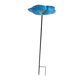 thumbnail image 2 of Bebedero para pájaros, comedero para pájaros de exterior, resistente, de metal decorativo con diseño floral. azul, 2 of 9