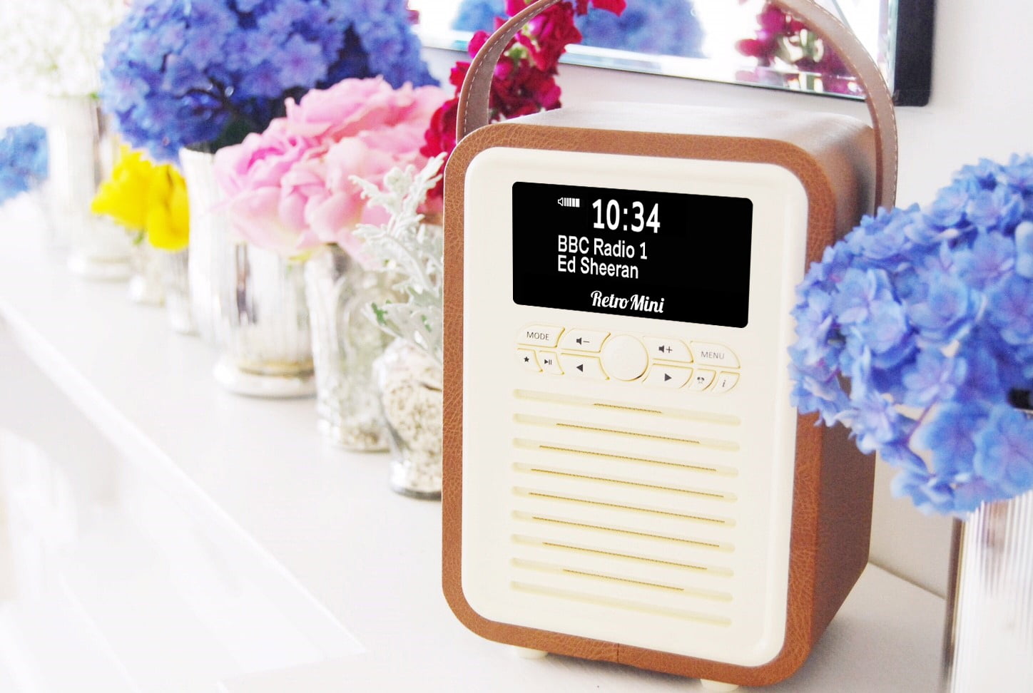 Retro Mini by VQRadio Bluetooth Speaker AM//FM//HD Battery with PU Leather Case