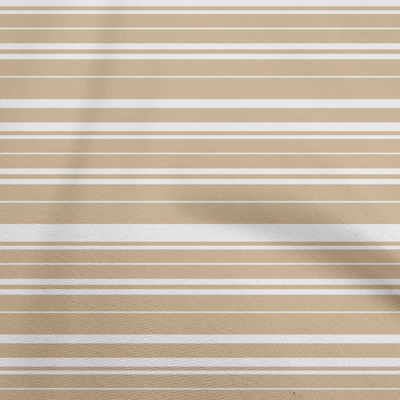 oneOone Polyester Spandex Light Brown Fabric Stripes Sewing Craft Projects Fabric Prints By Yard 56 Inch Wide