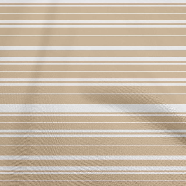 oneOone Rayon Light Brown Fabric Stripes Craft Projects Decor Fabric Printed By The Yard 56 Inch Wide