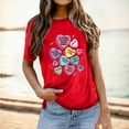 thumbnail image 3 of Shadoumai Womens Valentines T-Shirt Print Graphic Tees Cute Love Heart Shirts Casual Short Sleeve, 3 of 6