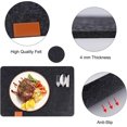 thumbnail image 2 of set De Table Feutre 6 Sets Antidrapant Lavable Chaleur Rsiste Et Dessous De Verres Et Pochettes Porte-couverts Pour Cuisine Restaurant, 2 of 5