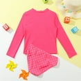 thumbnail image 4 of CHOYURME CHONYURM Girls Long Sleeve Rashguard Swimsuit Set Two Piece Bathing Suit with UPF 50+ Sun Protection 2-8T, 4 of 6
