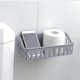 thumbnail image 4 of Cesta de baño multifunción con ventosa, organizador de pared para cocina, baño, papel higiénico, gel de ducha y champú (marrón claro)., 4 of 7