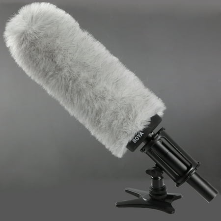 AMZER Furry Outdoor Interview Windshield Muff for Shotgun Capacitor Microphones, Inside Depth: