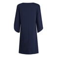 thumbnail image 6 of vigerkar Women's 2026 Flutter Sleeve Dress Crew Neck Chiffon Formal Wedding Guest Party Short Dresses (Navy, XXL), 6 of 7