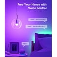 thumbnail image 6 of WiFi Smart Light Bulbs, Works with Alexa Google Home, E26 A19 8W 800 Lumens, RGB Warm White, 4 Pack, 6 of 7