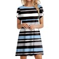 thumbnail image 2 of Fshaion Robe d'Été pour Femmes 2024 Grande Taille Décontractée à Col Rond à Manches Imprimé Floral avec Poche Robe Ample Longueur Genou Liquidation à Moins de 10!, 2 of 4