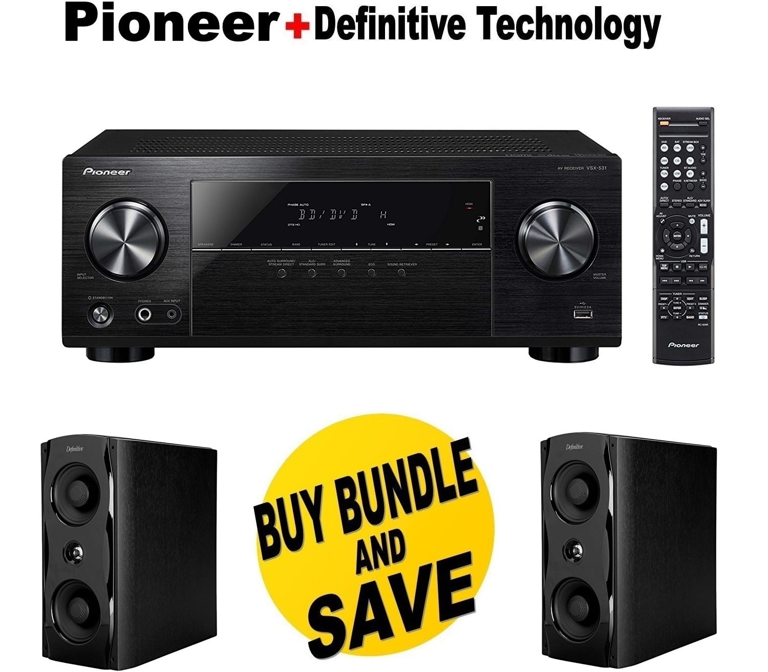 best receiver for definitive technology speakers