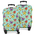 thumbnail image 2 of Pioneer Flower Floral Print Pattern Luggage Cover,Stretch Suitcase Dust Cover with Top & Side Openings, High Stretch Gift Ideas for Holiday Birthday Gifts,S(18-20in), 2 of 7