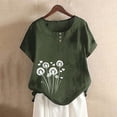 thumbnail image 1 of Lydiaunistar Hauts d'Été pour Femmes Mode Décontractée Blouse Imprimée Manches Courtes Col Rond Tissu Doux Respirant pour Entraînement Quotidien Plusieurs Tailles Disponibles Parfait pour Printemps & Été, 1 of 4
