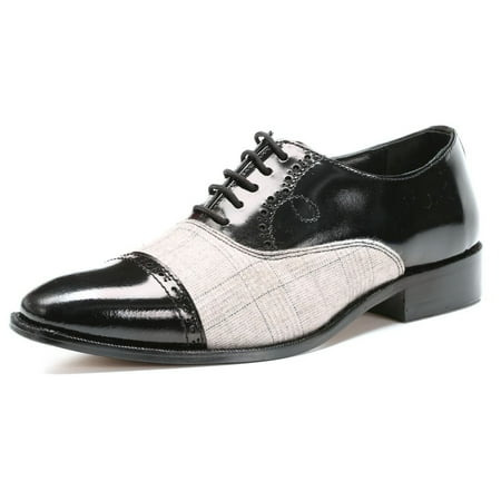 

LIBERTYZENO Mens Leather Oxford Style Dress Shoes