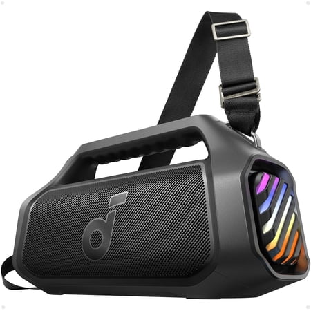 Boom 2 Plus Portable Speaker By , 140W, 2+2 Channel, BassUp 2.0, 20H Playtime, Fast Charge, IPX7 Waterproof, RGB Lights, Power Bank, Bluetooth 5.3, Outdoor Speakers, Camping, Beach