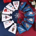 thumbnail image 1 of 24 Uds. Bolsas de arpillera colgantes de Navidad, bolsa de lona reutilizable con cordón para regalo, bolsa de dulces para manualidades DIY, suministros para fiesta de Navidad de colores mezclados, 1 of 4