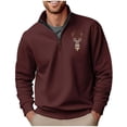 thumbnail image 1 of Blusa y camisa de manga larga con cuello alto para hombre, sudadera con capucha estampada, jersey deportivo con media cremallera, blusa de manga larga con cuello alto para hombre, blusa de poliéster, 1 of 4