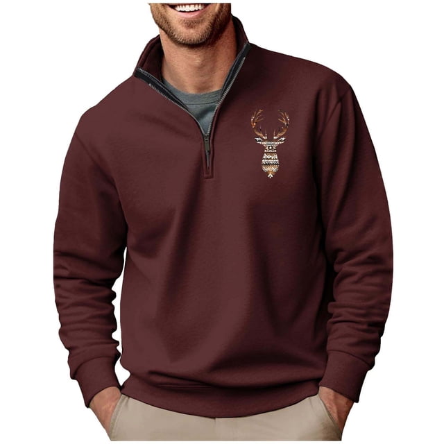 Blusa y camisa de manga larga con cuello alto para hombre, sudadera con capucha estampada, jersey deportivo con media cremallera, blusa de manga larga con cuello alto para hombre, blusa de poliéster