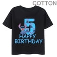 thumbnail image 3 of Camiseta negra de Lilo Stitch para niños, número de cumpleaños 1-14, ropa informal para niños y niñas, camisetas de dibujos animados de anime para niños, 3 of 5