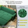 thumbnail image 4 of 93.7" King Size Sleeper Sofa Bed, Pull Out Sofa Bed, Velvet Upholstery, 3 in 1 Convertible Sleeper Couch, Chaise Lounge, Retro Recliner for Living Room, Office, Apartment, Green, 4 of 9