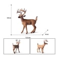 thumbnail image 5 of Zhaomeidaxi Simulated Solid Wood Animals Figures Forest Creatures Figurines Deer Family Figurines Miniature Toys Cake Toppers Desk Decor for Birthday Party, 5 of 8