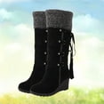 thumbnail image 6 of COSMOBETTY High Boots for Women 1 Pair Black Rubber Warm Boots with Tall Shaft for Winter, 6 of 7