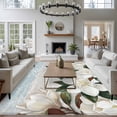 thumbnail image 3 of White Magnolia Area Rugs 6'x9', Small Throw Rugs for Kitchen Dining room, Spring Floral Blossom Flowers Plants Light Blue Indoor Outdoor Rug Non-Slip Low Pile Carpet Runner Reversible Floor Mats, 3 of 8
