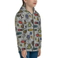 thumbnail image 5 of Sigee Bright Insects for Teenage Zip Up Hoodies Long Sleeve Sweatshirts-Medium, 5 of 6