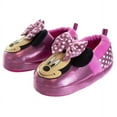 thumbnail image 2 of Minnie Mouse Toddler Dual Sizes Nylex Fabric Slippers - Pink , 11-12, 2 of 8