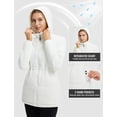 thumbnail image 5 of baleaf Women's Winter Coat Long Puffer Jacket Quilted Jackets with Hood Warm Running Insulated Hiking Snow Star White M, 5 of 7