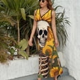 thumbnail image 3 of Flower Cluster Skull Vestido Sin Mangas , Vestidos De Lujo Para Ocasiones Oficiales, 3 of 5