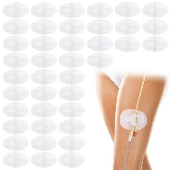 Adhesive Foley Catheter Anchor Bandages, 40PCS Stabilization Devices for Catheters, Foley Bag Holder Leg Band Stickers, Urinary Patch Accessories, Stabilizer Adhesive Sticker