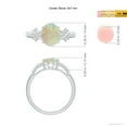 thumbnail image 5 of Angara Natural Opal Ring - Solitaire Oval 1.1 ct Opal Criss Cross Ring with Diamonds in 925 Sterling Silver for Women | October Birthstone Jewelry (Ring Size = 12), 5 of 9
