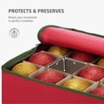 thumbnail image 5 of Large Christmas Ornament Storage Box with Dual Zipper Closure - Box Contributes Slots for 128 Holiday Ornaments 3-Inch, Xmas Decorations Accessories, Made of Nonwoven Tear-Proof Material, 5 of 8