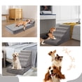 thumbnail image 4 of INRLKIT 30"H 6 Tier Extra Wide Dog Stair/Step for High Bed and Couch, Non-slip Pet Stair/Step for Small, Old and Injured Dogs/Cats, Grey, 4 of 7