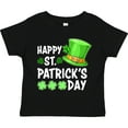 thumbnail image 3 of Inktastic Happy St. Patrick's Day Green Hat and Clovers Boys or Girls Toddler T-Shirt, 3 of 5
