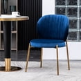 thumbnail image 2 of Blue Velvet Presentation - Round Seat Design - Family Dinner Events - Glam Dining Chair, 2 of 7
